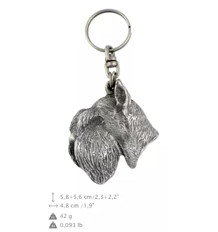 Schnauzer - Silver-plated pendant with a dog in a decorative box, handbag decoration, backpack pendant by Art-Dog brand