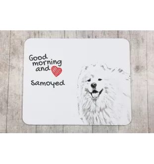 Samoyède - tapis de souris personnalisé avec impression, tapis de souris personnalisé avec chien, accessoire unique pour employé de bureau de la marque Art-Dog