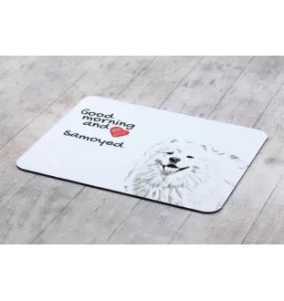 Samoyède - tapis de souris personnalisé avec impression, tapis de souris personnalisé avec chien, accessoire unique pour employé de bureau de la marque Art-Dog