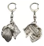 Schnauzer - Silver-plated key ring with a dog in a gift box, handbag decoration, backpack pendant by Art-Dog brand