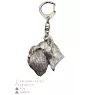 Schnauzer - Silver-plated key ring with a dog in a gift box, handbag decoration, backpack pendant by Art-Dog brand