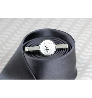 Samoyed, Bjelkier, Samoiedskaya Sobaka - tie clip with a dog, personalized tie clip, a unique gift for a man from the Art-Dog brand