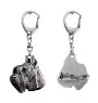 Schnauzer I - Silver-plated key ring with a dog in a gift box, handbag decoration, backpack pendant by Art-Dog brand