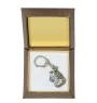 Schnauzer IV - Silver-plated key ring with a dog in a gift box, handbag decoration, backpack pendant by Art-Dog brand