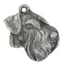 Schnauzer IV - Porte-clés argenté avec un chien dans une boîte cadeau, décoration de sac à main, pendentif de sac à dos par la marque Art-Dog