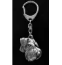 Schnauzer IV - Porte-clés argenté avec un chien dans une boîte cadeau, décoration de sac à main, pendentif de sac à dos par la marque Art-Dog
