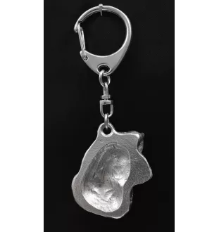 Schnauzer IV - Versilberter Schlüsselanhänger mit Hund in einer Geschenkbox, Handtaschenschmuck, Rucksackanhänger der Marke Art-Dog