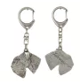Schnauzer III - Silver-plated key ring with a dog in a gift box, handbag decoration, backpack pendant by Art-Dog brand