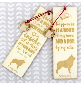 Schipperke - marque-page pour livre avec chien, marque-page personnalisé, accessoire canin pour les lecteurs de la marque Art-Dog
