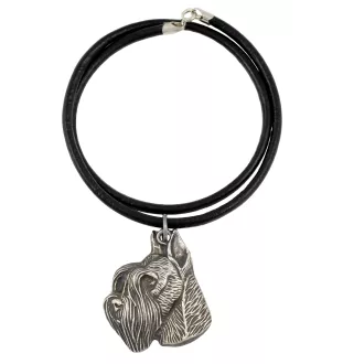 Schnauzer I - collier avec un chien, pendentif en plaqué argent pour les fans de chiens, bijoux uniques de la marque Art-Dog