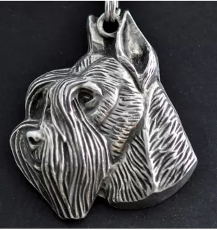 Schnauzer I - collier avec un chien, pendentif en plaqué argent pour les fans de chiens, bijoux uniques de la marque Art-Dog