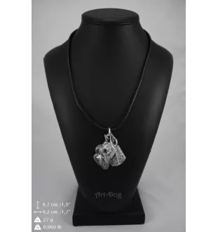Schnauzer I - collier avec un chien, pendentif en plaqué argent pour les fans de chiens, bijoux uniques de la marque Art-Dog