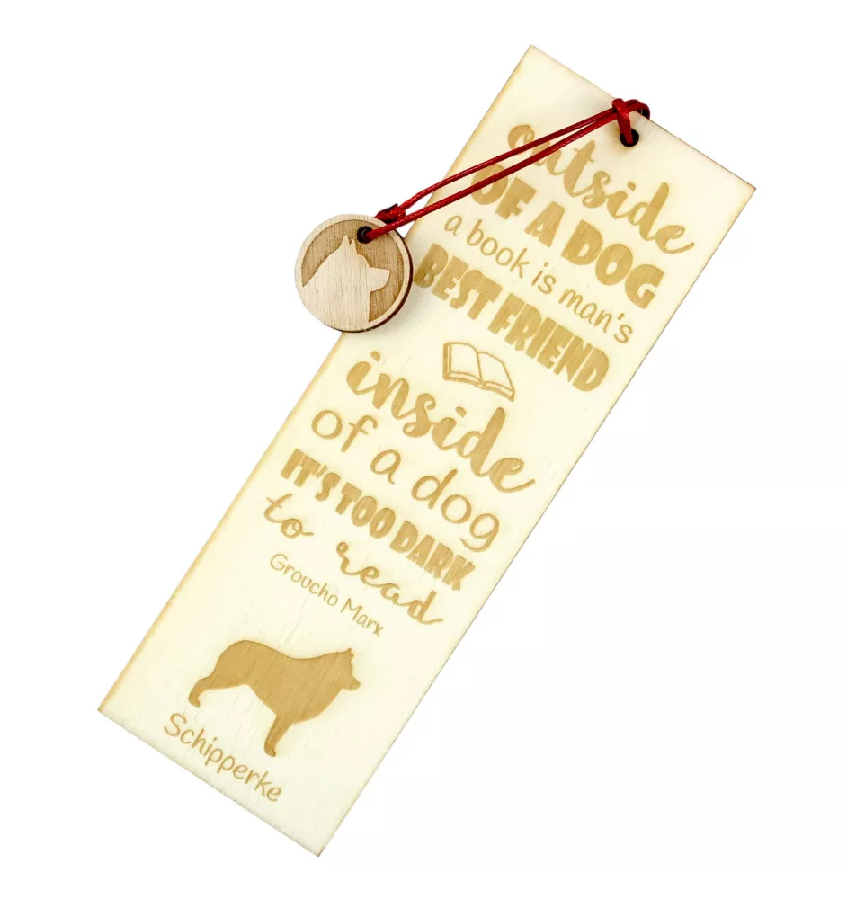 Schipperke - Lesezeichen mit Hund, personalisiertes Lesezeichen, Geschenk für Bücherwurm von der Marke Art-Dog