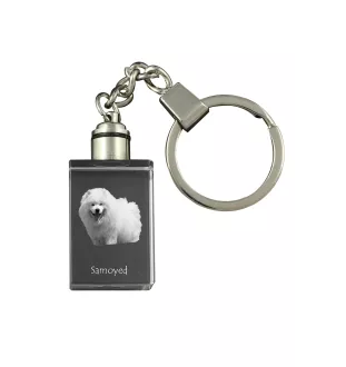 Samoyède - Porte-clés en cristal avec photo de chien, porte-clés lumineux, cadeau unique de la marque Art-Dog