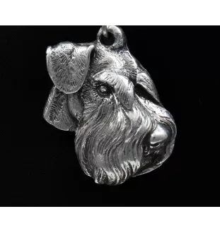 Schnauzer IV - Necklace with dog, silver-plated pendant for dog fan, unique jewelry by Art-Dog brand