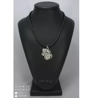 Schnauzer IV - collier avec un chien, pendentif en plaqué argent pour les fans de chiens, bijoux uniques de la marque Art-Dog