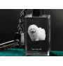 Samojede, Samoyed, Samojedenhund, Samojedenspitz - Schlüsselanhänger aus Kristall mit Hundefoto, beleuchteter Schlüsselanhänger, einzigartiges Geschenk der Marke Art-Dog