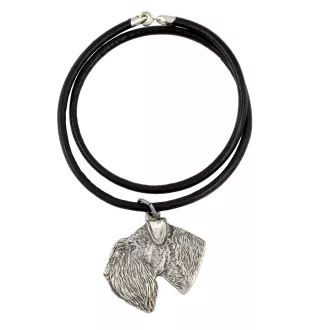 Schnauzer III - Necklace with dog, silver-plated pendant for dog fan, unique jewelry by Art-Dog brand