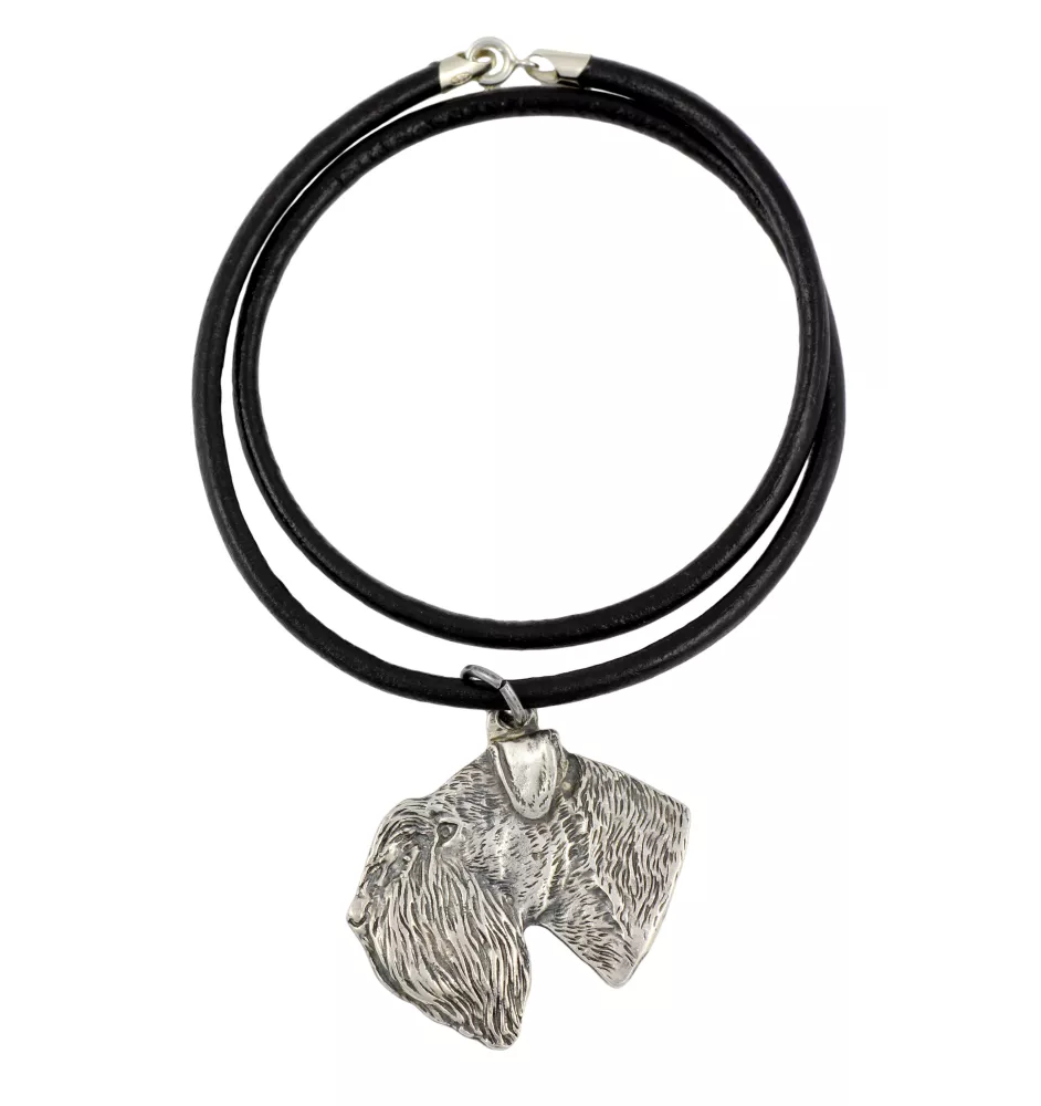 Schnauzer III - collier avec un chien, pendentif en plaqué argent pour les fans de chiens, bijoux uniques de la marque Art-Dog