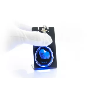 Samoyed, Bjelkier, Samoiedskaya Sobaka - pendant with a photo of a dog, crystal key ring in a gift box, a unique gift by Art-Dog