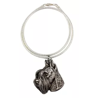 Schnauzer II - Dog necklace, unique jewellery for the dog fan, unique adder pendant by Art-Dog brand