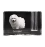 Samojede, Samoyed, Samojedenhund, Samojedenspitz - Stifthalter, Kristallorganizer mit Hundefoto, einzigartige Schreibtischdekoration der Marke Art-Dog