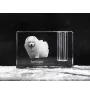 Samojede, Samoyed, Samojedenhund, Samojedenspitz - Stifthalter, Kristallorganizer mit Hundefoto, einzigartige Schreibtischdekoration der Marke Art-Dog