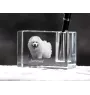 Samojede, Samoyed, Samojedenhund, Samojedenspitz - Stifthalter, Kristallorganizer mit Hundefoto, einzigartige Schreibtischdekoration der Marke Art-Dog