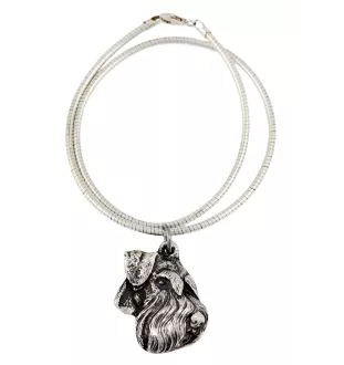 Schnauzer IV - Dog necklace, unique jewellery for the dog fan, unique adder pendant by Art-Dog brand