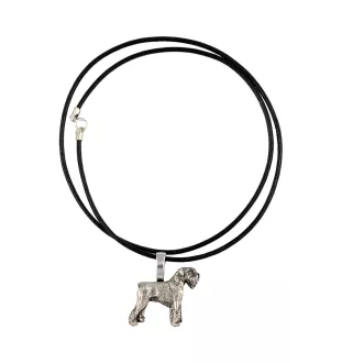 Schnauzer - Hundehalsband, versilberter Anhänger für den Hundeliebhaber, dezenter Schmuck von Art-Dog
