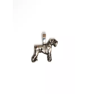 Schnauzer - Hundehalsband, versilberter Anhänger für den Hundeliebhaber, dezenter Schmuck von Art-Dog