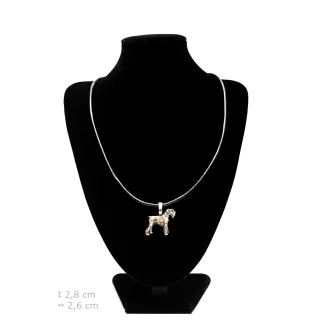 Schnauzer - Hundehalsband, versilberter Anhänger für den Hundeliebhaber, dezenter Schmuck von Art-Dog