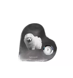 Samojed zegar w kształcie serca z psem Art-Dog