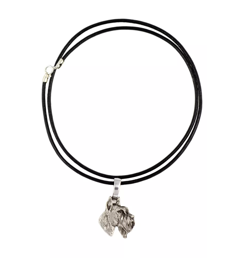Schnauzer II - Dog necklace, silver-plated pendant for the dog lover, subtle jewellery by Art-Dog