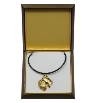 Schnauzer - Hundehalsband in Geschenkbox, vergoldeter Anhänger für Hundefans, auffälliger Schmuck von Art-Dog