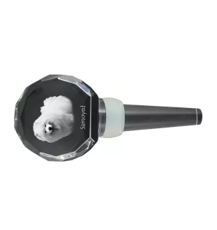 Samoyède - Bouchon de bouteille en cristal, bouchon de vin unique avec photo, cadeau personnalisé pour sommelier par la marque Art-Dog