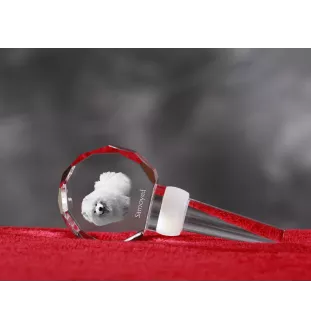 Samoyède - Bouchon de bouteille en cristal, bouchon de vin unique avec photo, cadeau personnalisé pour sommelier par la marque Art-Dog