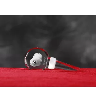 Samojede, Samoyed, Samojedenhund, Samojedenspitz - Kristallflaschenverschluss, einzigartiger Weinverschluss mit Foto, personalisiertes Geschenk für Sommelier der Marke Art-Dog