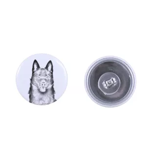 Schipperke - boucles d'oreilles uniques avec un chien, votre animal de compagnie sur un porte-clés, marque propre Art-Dog