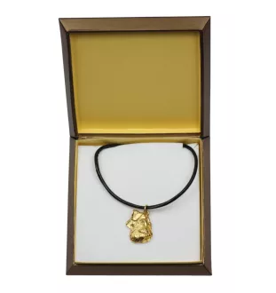 Schnauzer IV - Collier de chien dans une boîte cadeau, pendentif plaqué or pour les fans de chiens, bijoux remarquables par Art-Dog