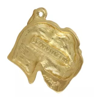 Schnauzer - Dog necklace, gold-plated pendant for dog fan, unique jewellery by Art-Dog brand