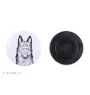 Schipperke - aimant avec un œil de chien, exceptionnellement léger, aimant puissant, produit fabriqué à la main par la marque Art-Dog