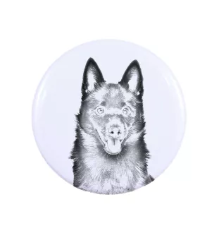 Schipperke, Little Black Devil, Little Captain - magnet with a dog's pupil, exceptionally light, strong magnet, handmade product by the Art-Dog brand