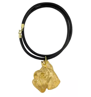 Schnauzer II - Hundehalsband, vergoldeter Anhänger für Hundefans, einzigartiger Schmuck der Marke Art-Dog