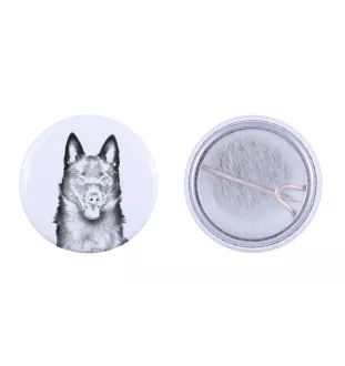 Schipperke - badge avec votre chien, ajoutez votre propre photo, marque Art-Dog
