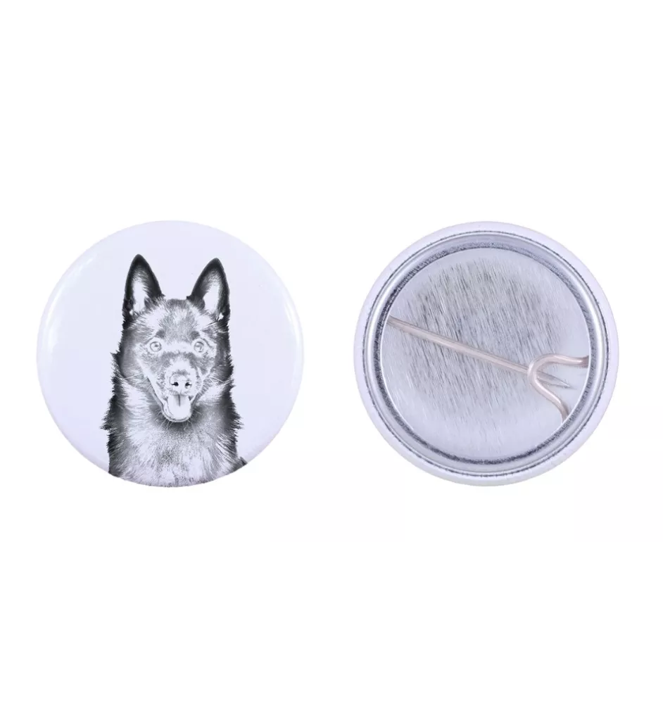 Schipperke - badge avec votre chien, ajoutez votre propre photo, marque Art-Dog