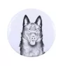 Schipperke - Anstecknadel mit Ihrem Hund, fügen Sie Ihr eigenes Foto hinzu, Marke Art-Dog