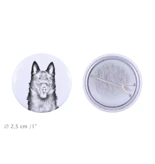 Schipperke - badge avec votre chien, ajoutez votre propre photo, marque Art-Dog