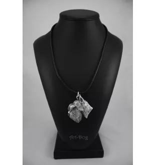 Schnauzer - Collier de chien dans une boîte cadeau, médaillon argenté pour fan de chien, pendentif remarquable de la marque Art-Dog