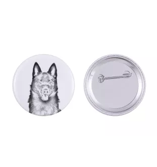 Schipperke - badge avec votre chien, ajoutez votre propre photo, marque Art-Dog